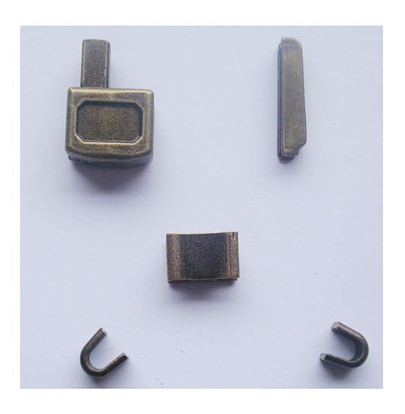 2 Sets Bronze #10 Metal Zipper Head Sliders with Retainer Insertion Pin for Easy Zipper Repair Kit