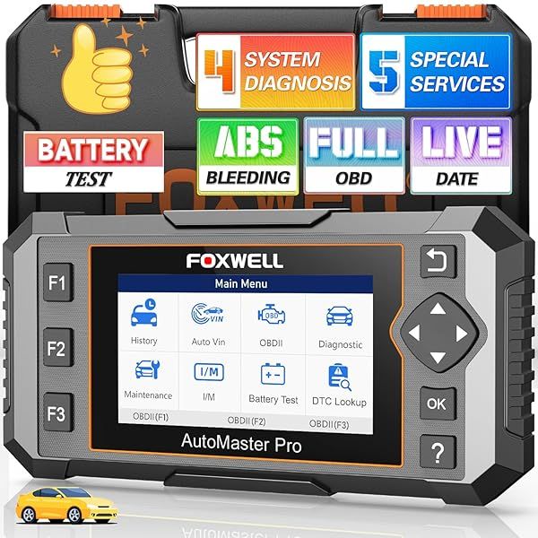 2025 FOXWELL NT614 Elite OBD2 Scanner with 5 Resets for ABS Bleeding SAS Calibration Oil EPB Throttle Upgrade from NT604 Code Reader