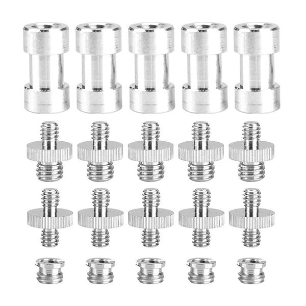 "20Pcs Camera Mount Screw Kit - 1/4" to 3/8" Adapter for DSLR, Tripod, Flash & Light Stand"