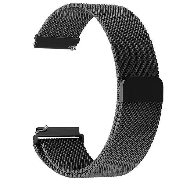 20mm Quick Release Watch Band Metal Strap for Samsung Galaxy Watch 7 6 5 4 3 FE 40mm 41mm 42mm 44mm 45mm 46mm Magnetic Mesh Watch Band for Amazfit