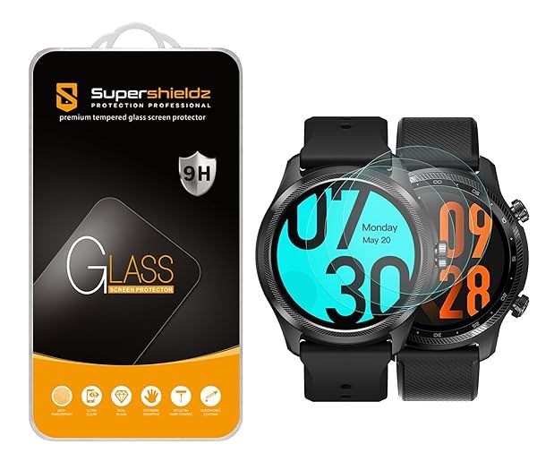 Supershieldz Tempered Glass Screen Protector for Ticwatch Atlas Pro 5 Enduro Pro 3 Ultra GPS Smartwatch 3 Pack Anti Scratch Bubble Free