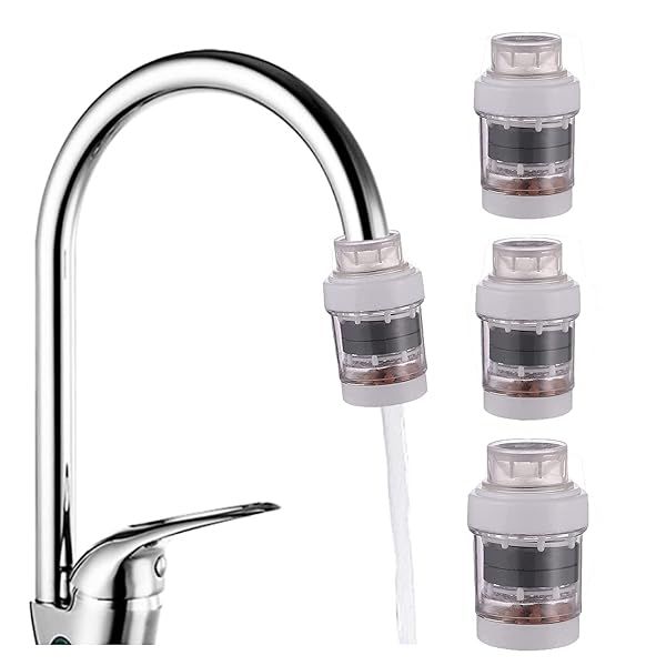 3 Pack Water Filters - Magnet and Activated Carbon Purification for Standard Sink Faucets