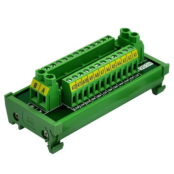 30Amp 300V 2x12 Position Terminal Block Distribution Module DIN Rail Mount for Efficient Wiring Solutions