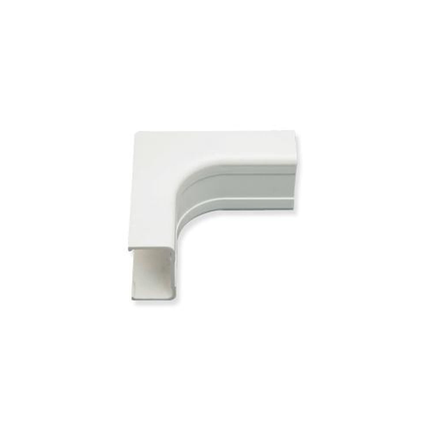"ICC Raceway Inside Corner & Cable Management Fitting - 3/4" Cord Cover, Pack of 10, White for Wall & Floor Organization"