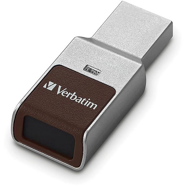 32GB Fingerprint Secure USB 3.0 Flash Drive with AES 256 Encryption Silver for Safe Data Storage