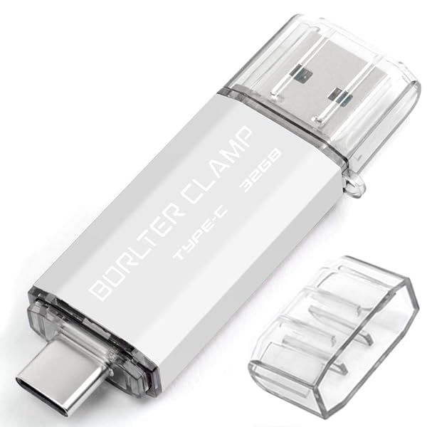 32GB USB Type C Flash Drive 3.0 Dual Drive for Android Smartphones Samsung Galaxy S10 S9 S8 Note 9 LG Google Pixel PC Silver