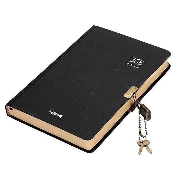 365-Day A5 Kraft Hardcover Journal with Lock | Daily Diary & Sketchbook for Writing, Journaling, and Planning