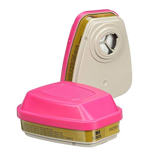 3M P100 Respirator Cartridge 60926 - NIOSH Approved Filter for Organic Vapors, Acid Gases & Particulates