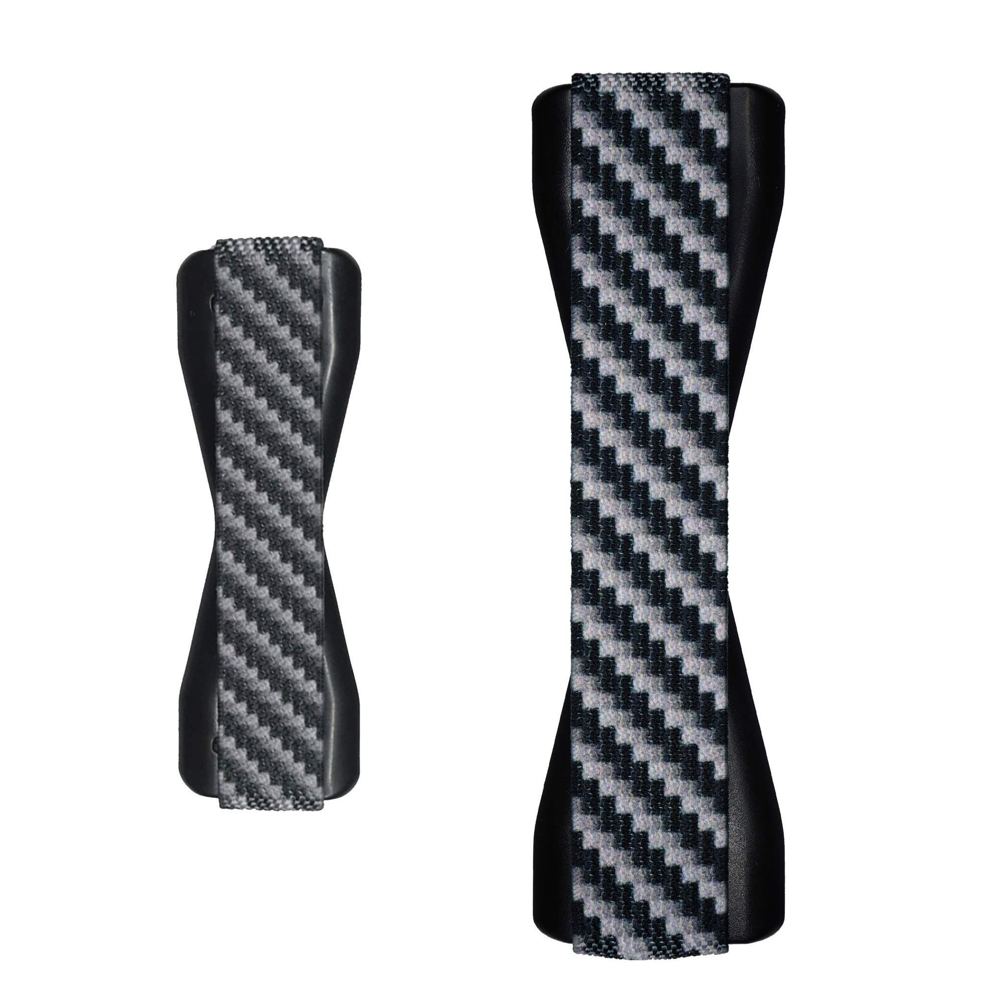 LOVEHANDLE Carbon Fiber Duo Grip: Elastic Phone & Tablet Strap for Ultimate Comfort - LH01XL-Carbon1