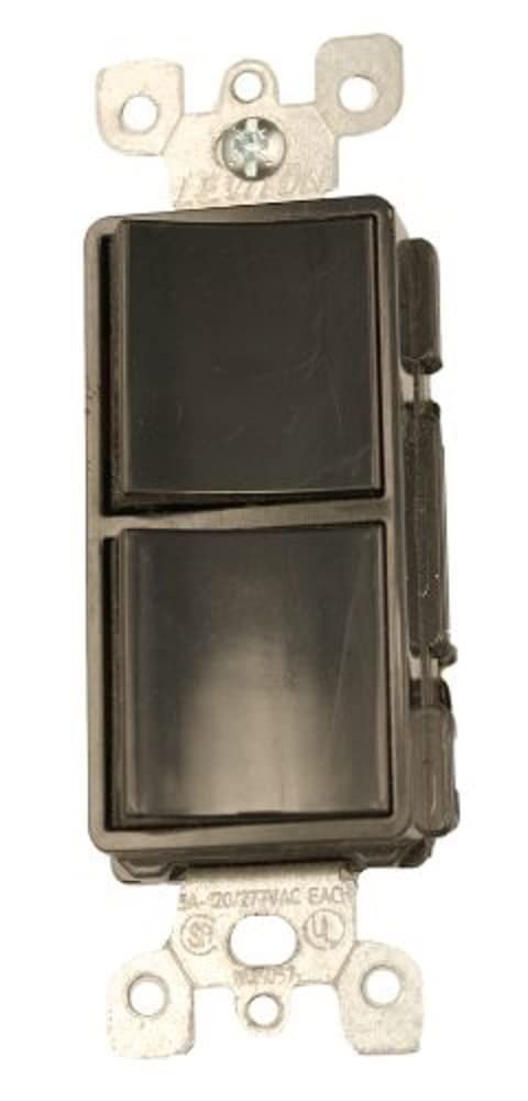 Leviton 5641-E Decora 15 Amp AC Switch - 120/277V Single-Pole & 3-Way, Commercial Grade, Black