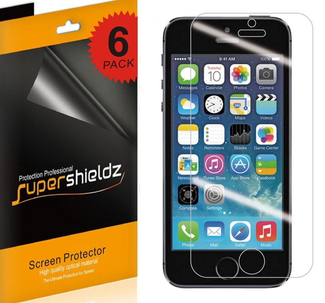 Supershieldz 6 Pack Screen Protectors for iPhone SE, 5S, 5C & 5 - Anti Glare, Anti Fingerprint Matte Shield