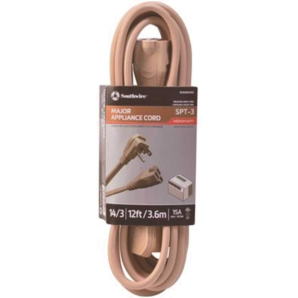 Buy Coleman Cable 3535 14/3 12-Foot Beige Extension Cord - Durable General-Use Appliance Power Solution