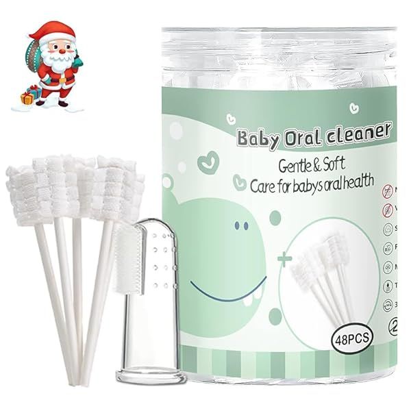 48PCS Disposable Newborn Tongue Cleaner and Gum Cleaning Gauze for Baby Oral Hygiene Care 0-36 Months