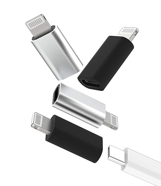4-Pack USB C to Lightning Adapter for iPhone & iPad - Fast Charging for Apple Devices