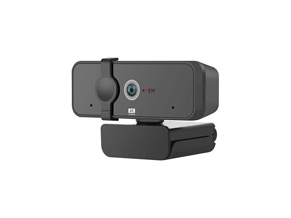 4XEM 3MP Webcam - 30fps USB 2.0 Type A - High-Quality Black Camera for Streaming & Video Calls