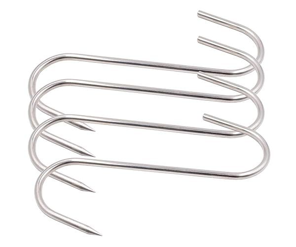 5 Inch 4mm Stainless Steel Meat Hooks for Butchers and Meat Processing by HONSHEN S-Hook Pot Hooks