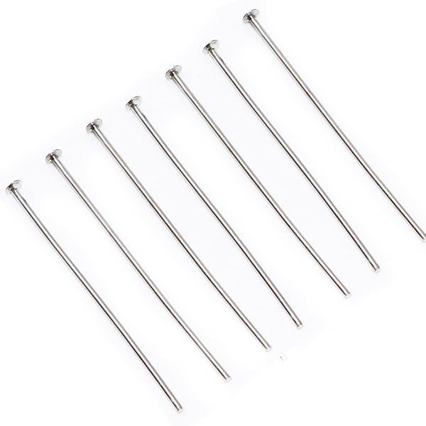500 Nickel Color Straight Needles Pins for Crystals & Beads - 30mm Fastening Solution