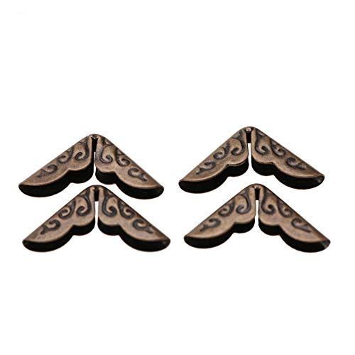 50pcs Vintage Iron Book Corner Protectors for Scrapbooking & Photo Albums - C086 Bronze
