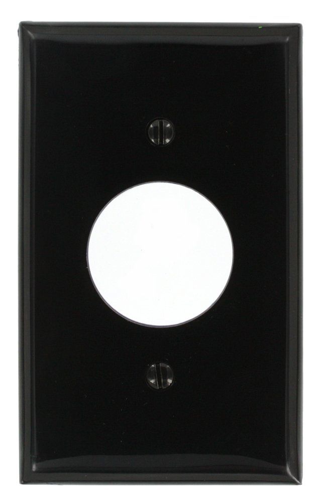Leviton 80704-E Black 1-Gang Wallplate for 1.406-Inch Devices | Durable & Stylish Receptacle Cover