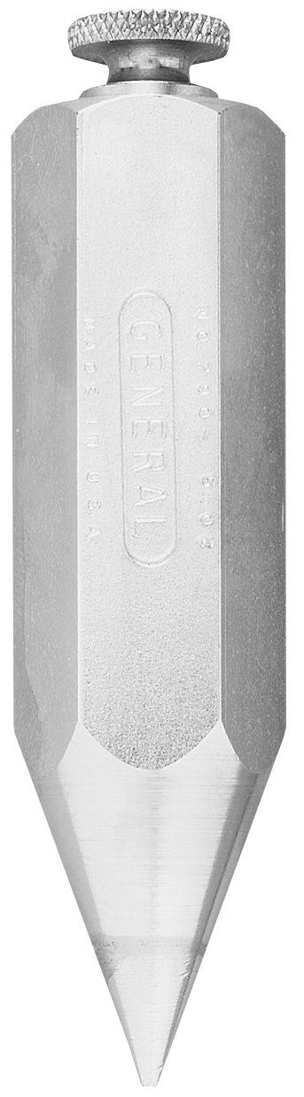 General Tools 790-5 Hexagon Steel Plumb Bob - 5 Ounce Precision Tool for Accurate Leveling