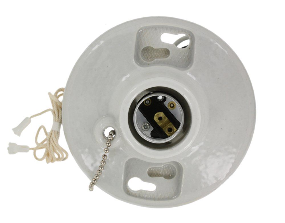 Leviton 29816-C2 WH Porcelain Lamp Holder 6in Leads 660W 250V - High-Quality Lighting Solution