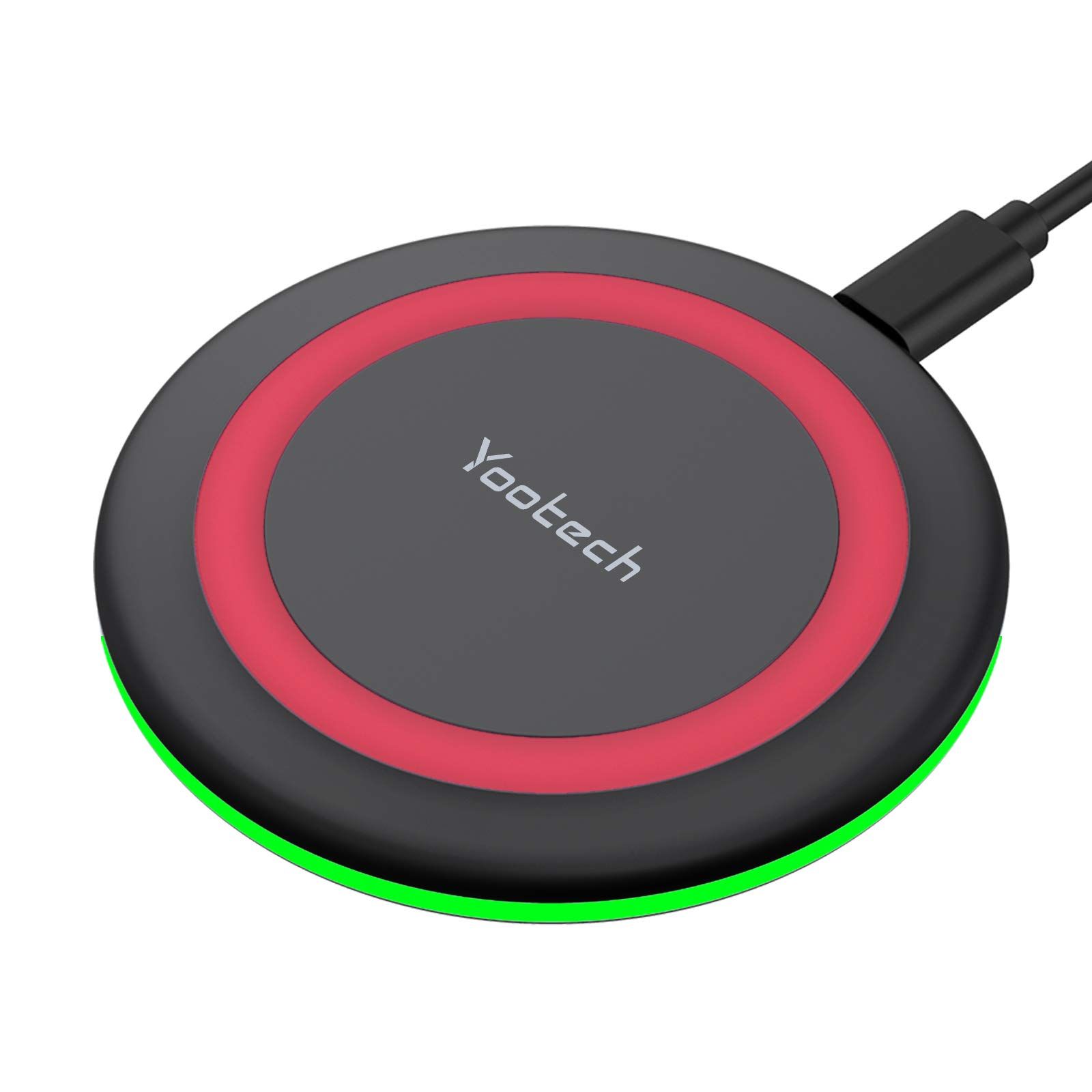 Yootech 10W Fast Wireless Charger for iPhone 16/15/14/13 & Samsung Galaxy S22/S21 - Compatible with AirPods Pro 2
