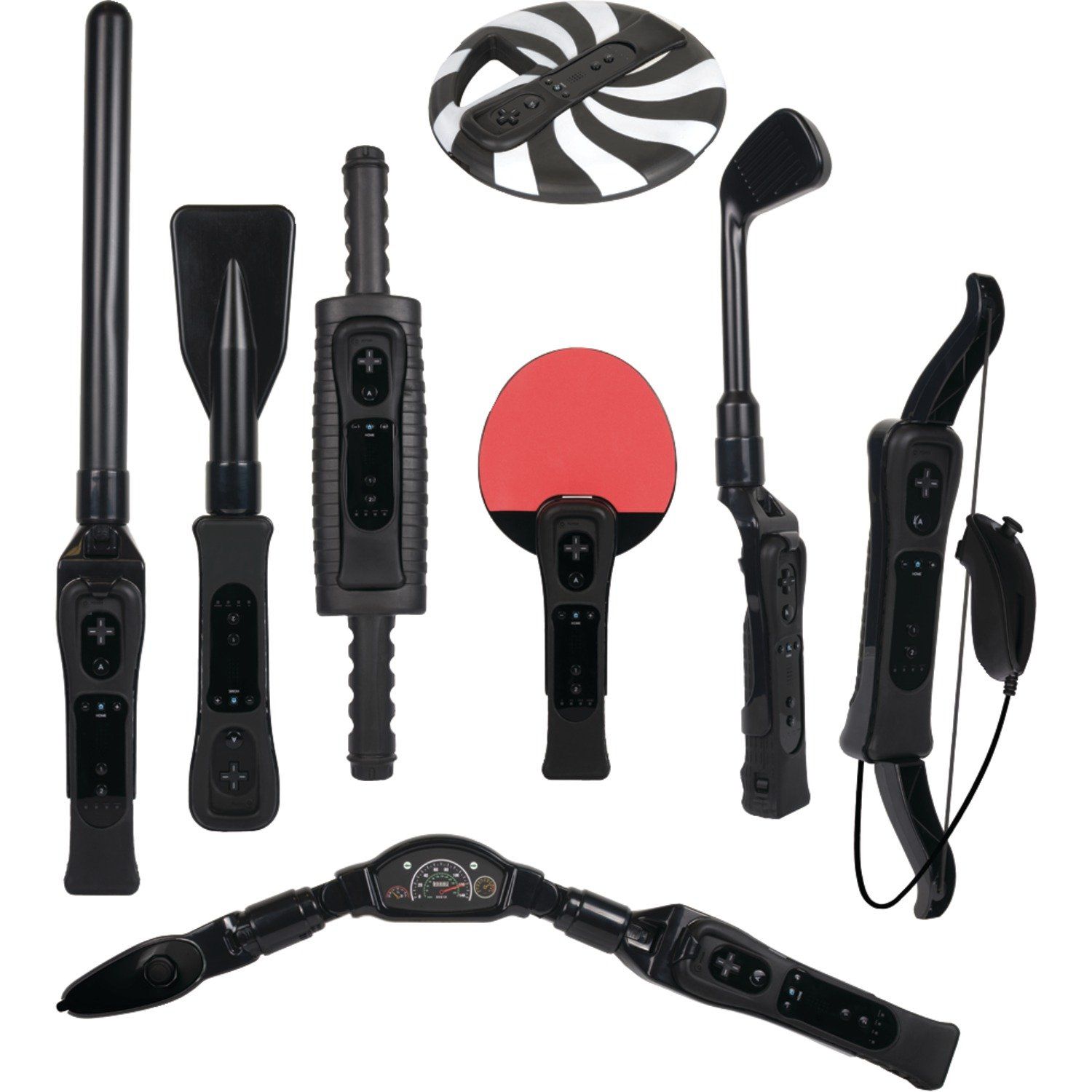 CTA Digital Wii Sports Resort 8-in-1 Sports Pack (Black) - Ultimate Gaming Accessory for Enhanced Fun!