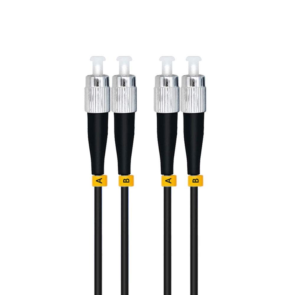 Jeirdus 100M FC to FC Duplex 10G OM3 Outdoor Armored Fiber Optic Cable - High-Speed 50/125 Jumper Patch Cord