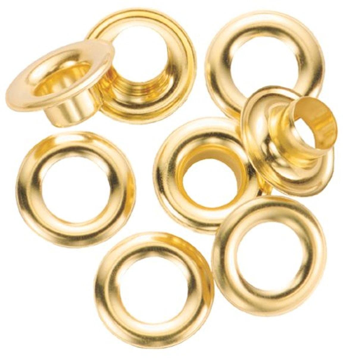General Tools 1261 Grommet Refill: 24 Rustproof Solid Brass Grommets, 1/4-Inch for Durable Crafting