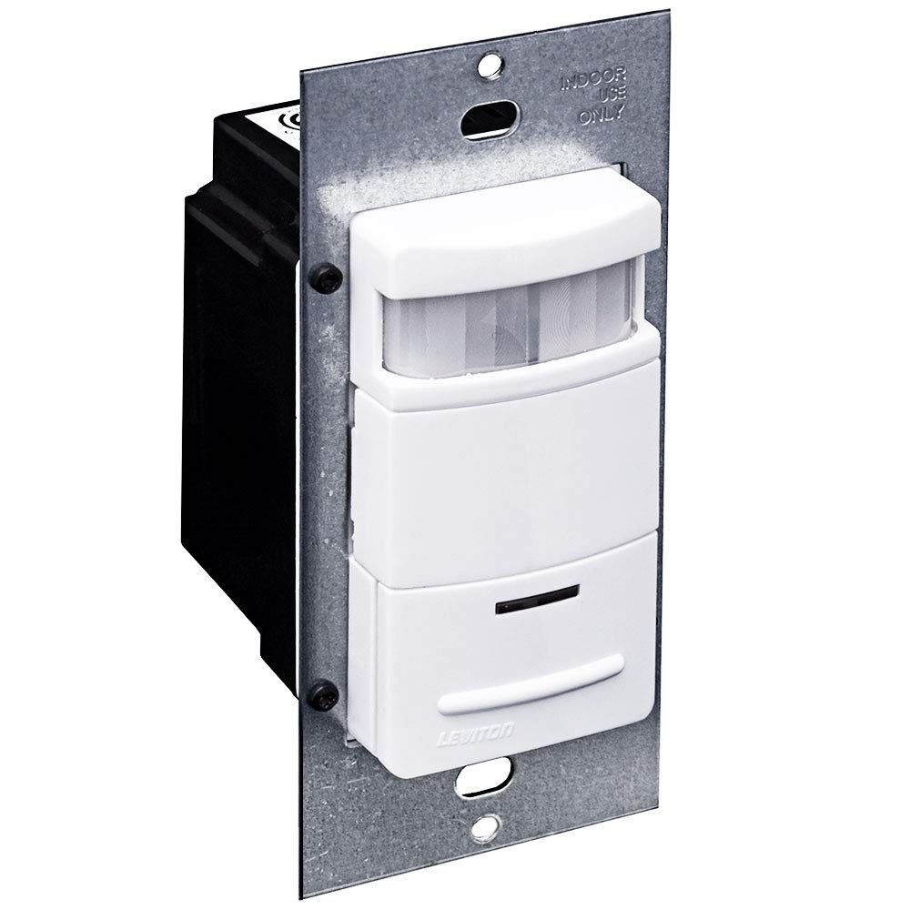 Leviton ODS10-IDW Decora Wall Switch Occupancy Sensor - 120/277V, White | Energy-Efficient Solution