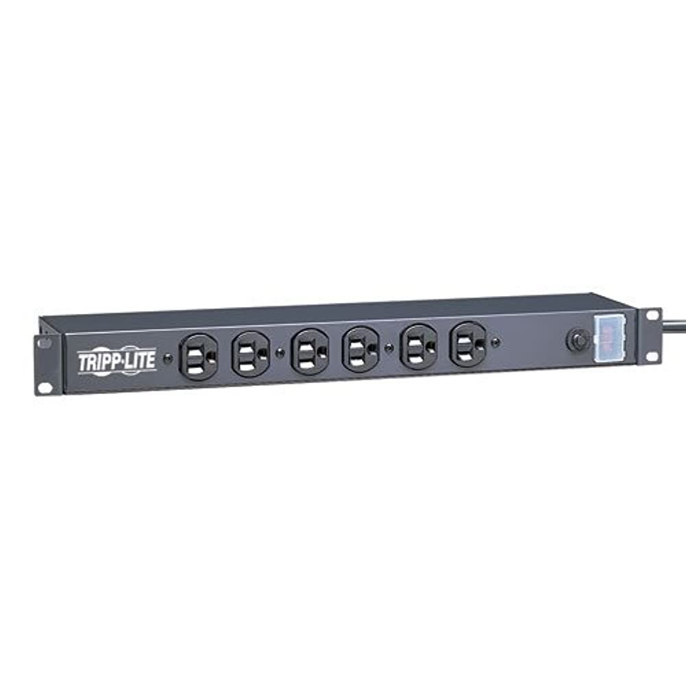 Tripp Lite 6 Outlet Rackmount PDU Power Strip - 1U, 15A, 15ft Cord, Front-Facing | Reliable Network-Grade Solution
