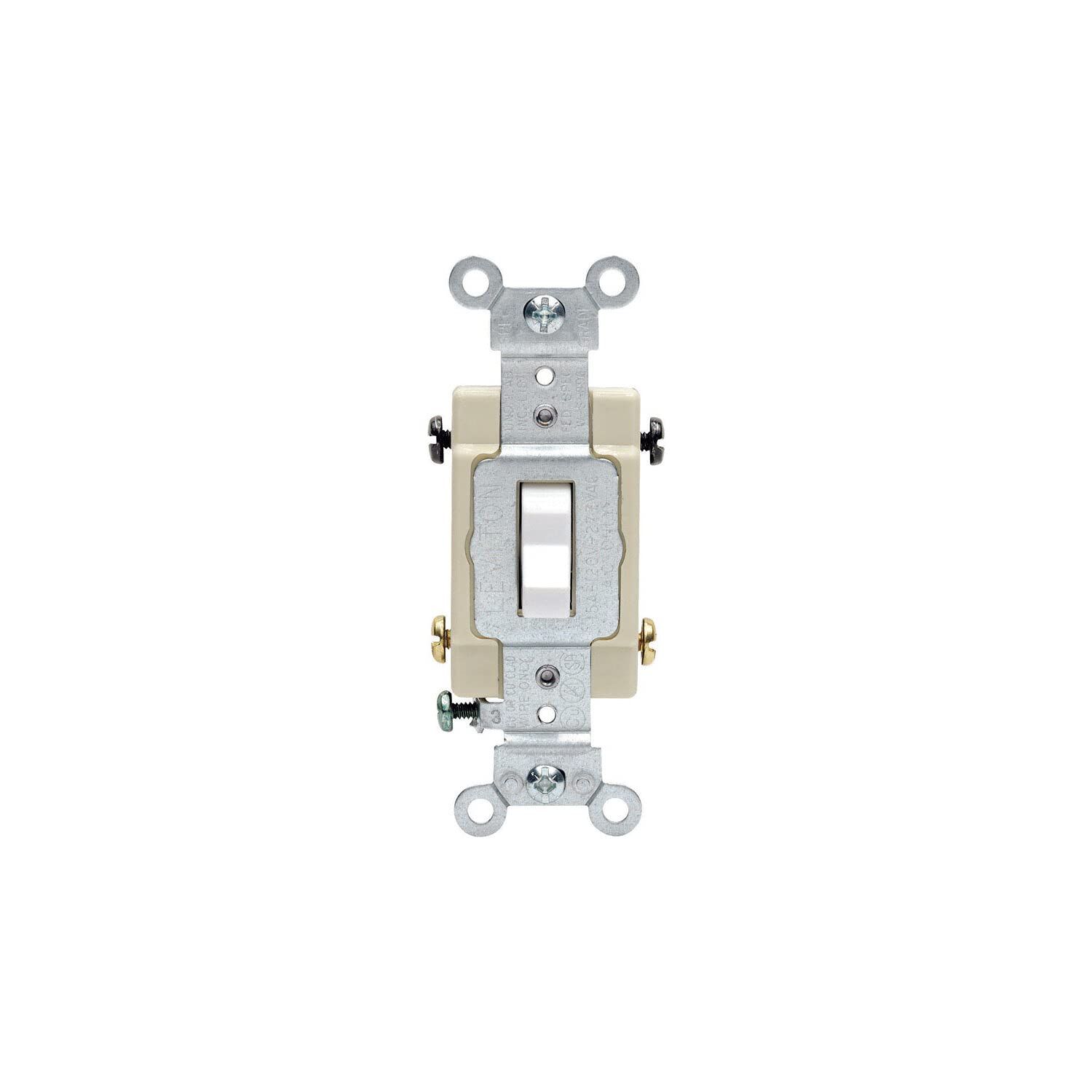 Leviton S02-CS415-2WS White 4-Way AC Quiet Toggle Switch - Commercial Grade Quality