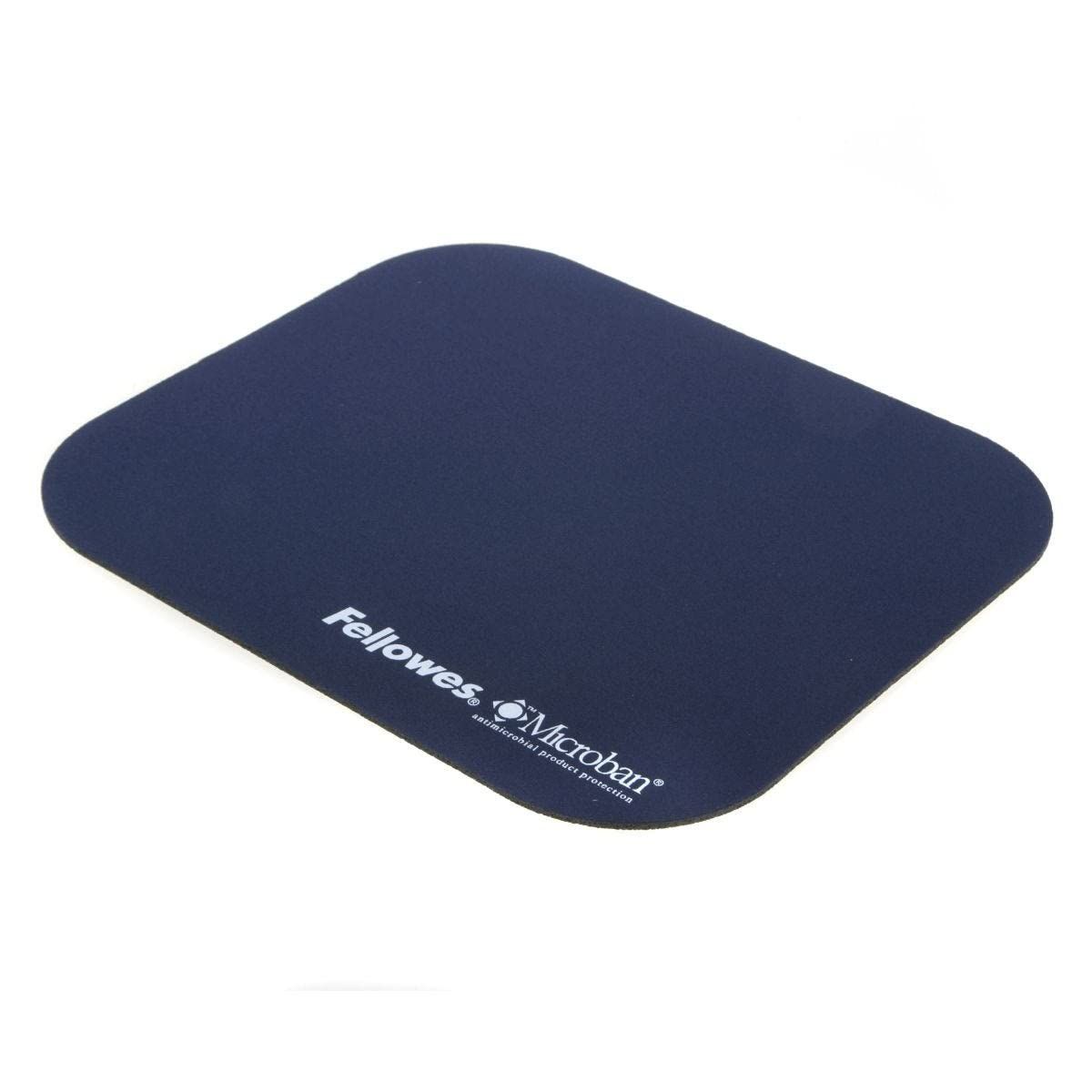 Fellowes Non-Slip Mouse Mat with Antibacterial Protection - Ideal for Optical & Laser Mice - 199x232mm - Black