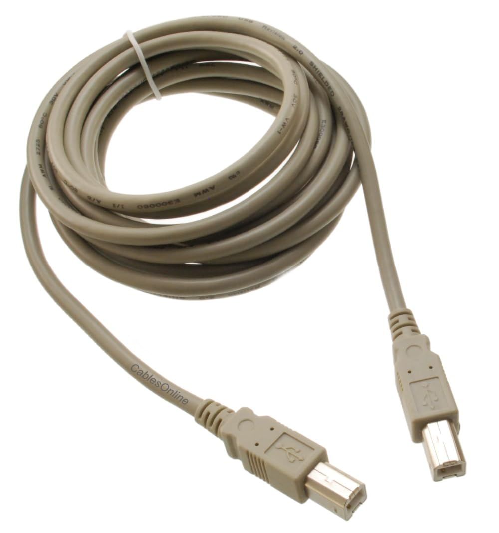 Buy CablesOnline 10ft USB 2.0 Type-B Male to Male Hi-Speed Cable - USB2-BB10 for Fast Data Transfer