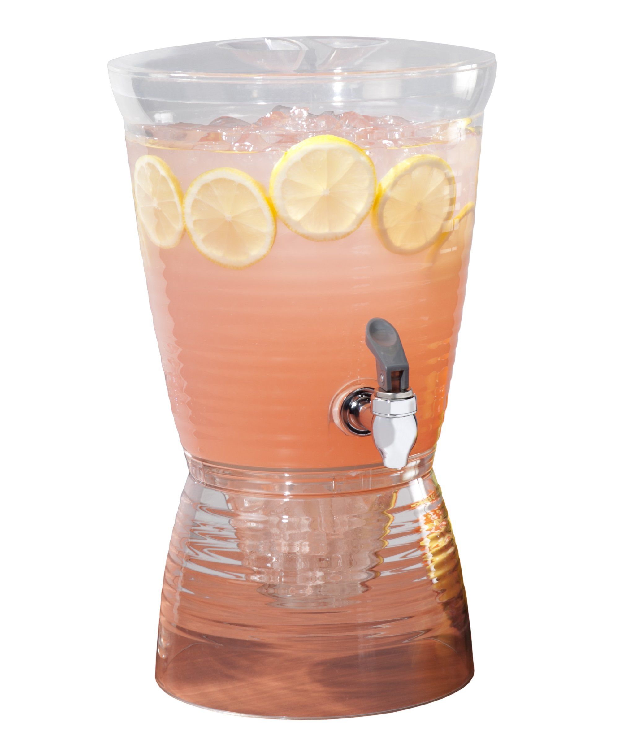 CreativeWare 1.5-Gallon Clear Bark Beverage Dispenser - Perfect for Parties & Events