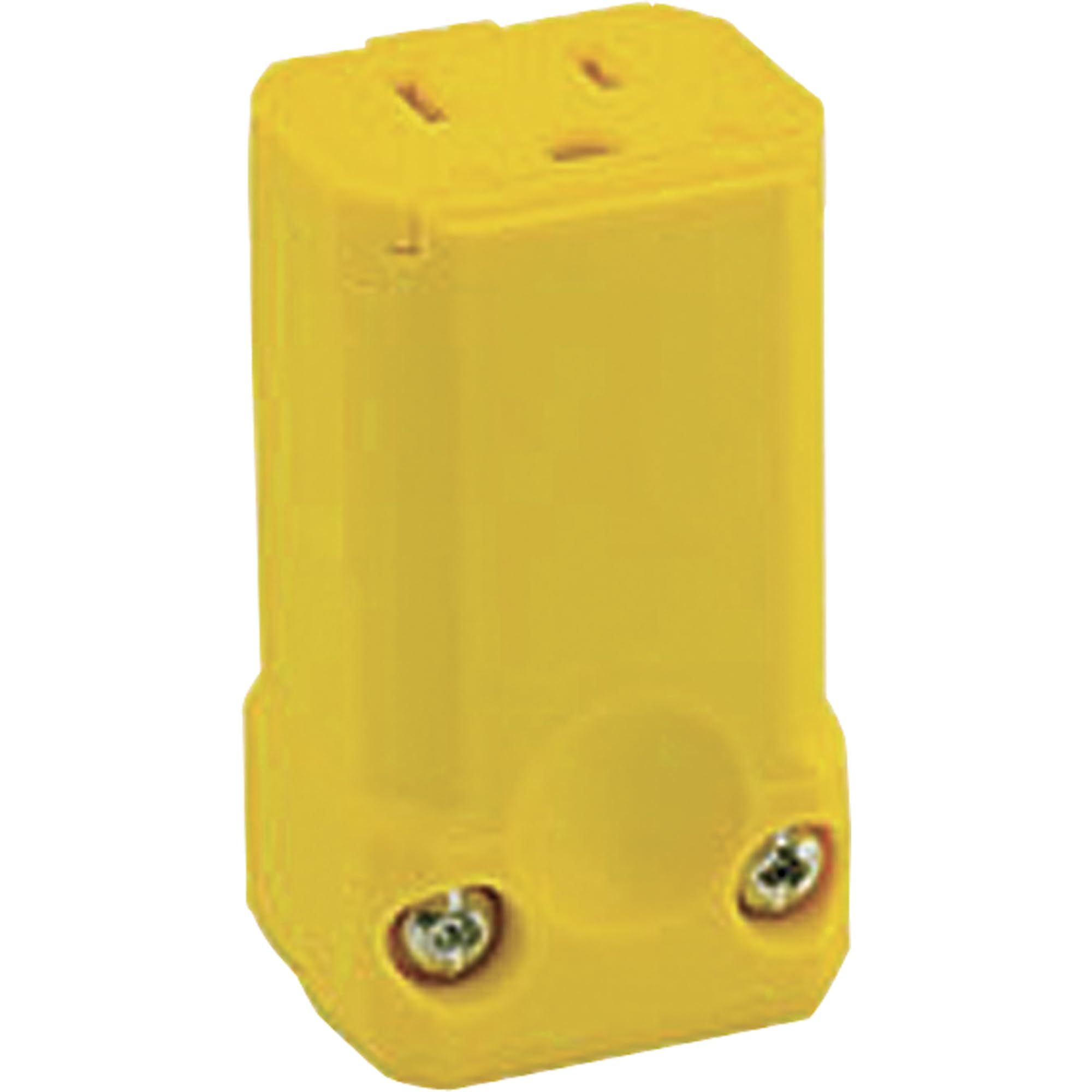 Leviton 5259-VY 15 Amp Connector: Industrial Grade Yellow Grounding Straight Blade