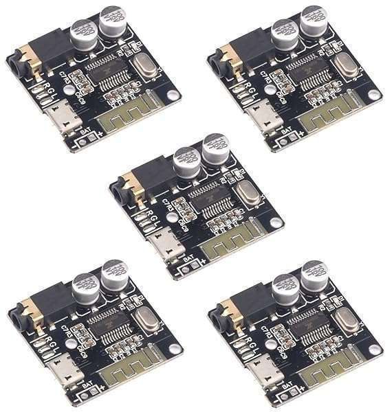 5PCS Aideepen BT 5.0 Audio Receiver Module - Stereo Amplifier & MP3 Decoder for Car Speakers