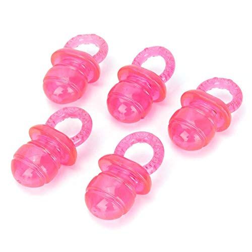 5PCS Pacifier Shaped Dog Chew Toys - Interactive Teething Toys for Pets (Red) - Durable & Fun!