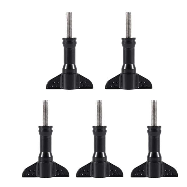 5Pcs 6cm Long Thumbscrew Set Compatible with for/for/Xiaomi Yi/AEE Sport Cameras, Easily Tighten and Loosen Screws, Stainless Steel and ABS Screw
