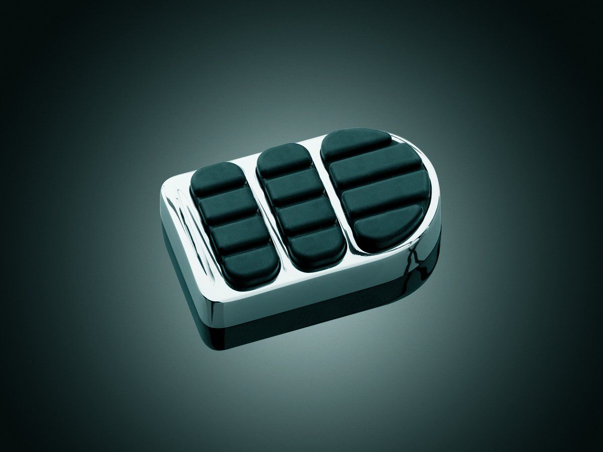 Upgrade Your Ride: Kuryakyn 8029 ISO Brake Pedal Pad for 1984-2019 Harley FX & XG Motorcycles - Chrome Finish