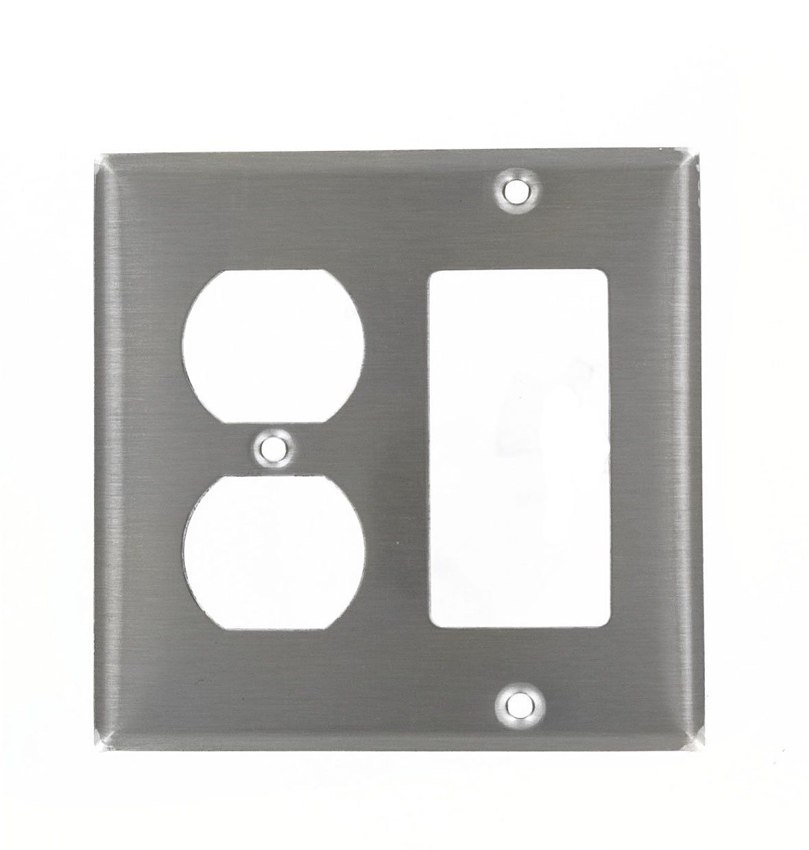 Leviton 84455-40 SS WP 2G Decora Duplex Outlet - Standard Size Electrical Solution