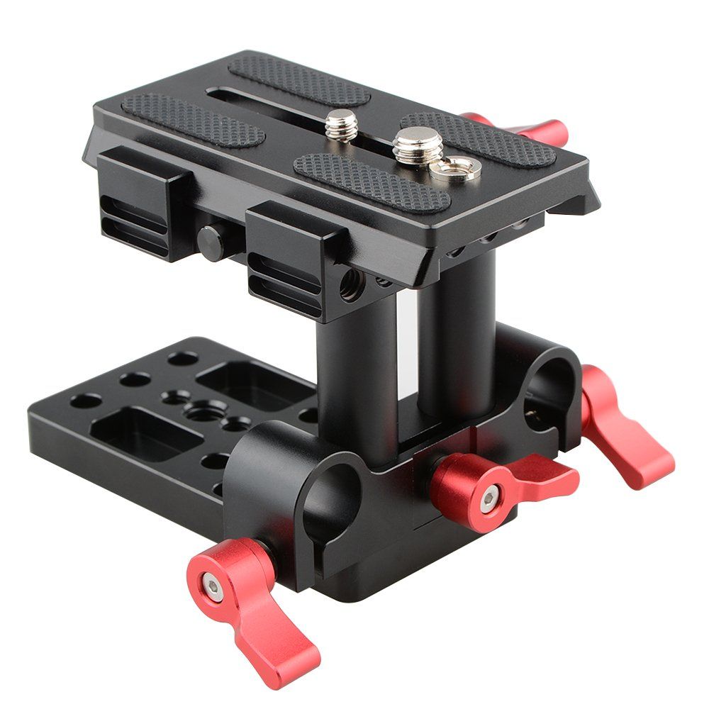 CAMVATE Quick Release Mount Base QR Plate for Manfrotto 501/504/577 - Essential Tripod Accessory (Red) - Model 1436