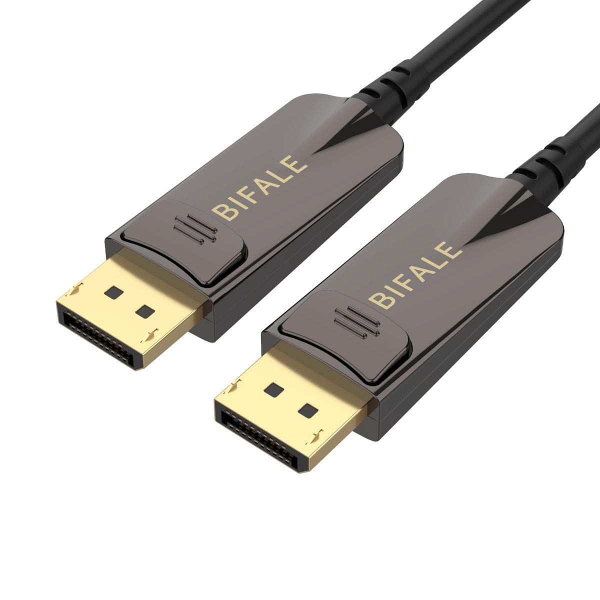 33ft BIFALE DP Fiber Optic Cable - 8K DisplayPort 1.4, HBR3, HDR10, 32.4Gbps, 8K@60Hz, 4K@144Hz - Slim & High-Speed Connectivity