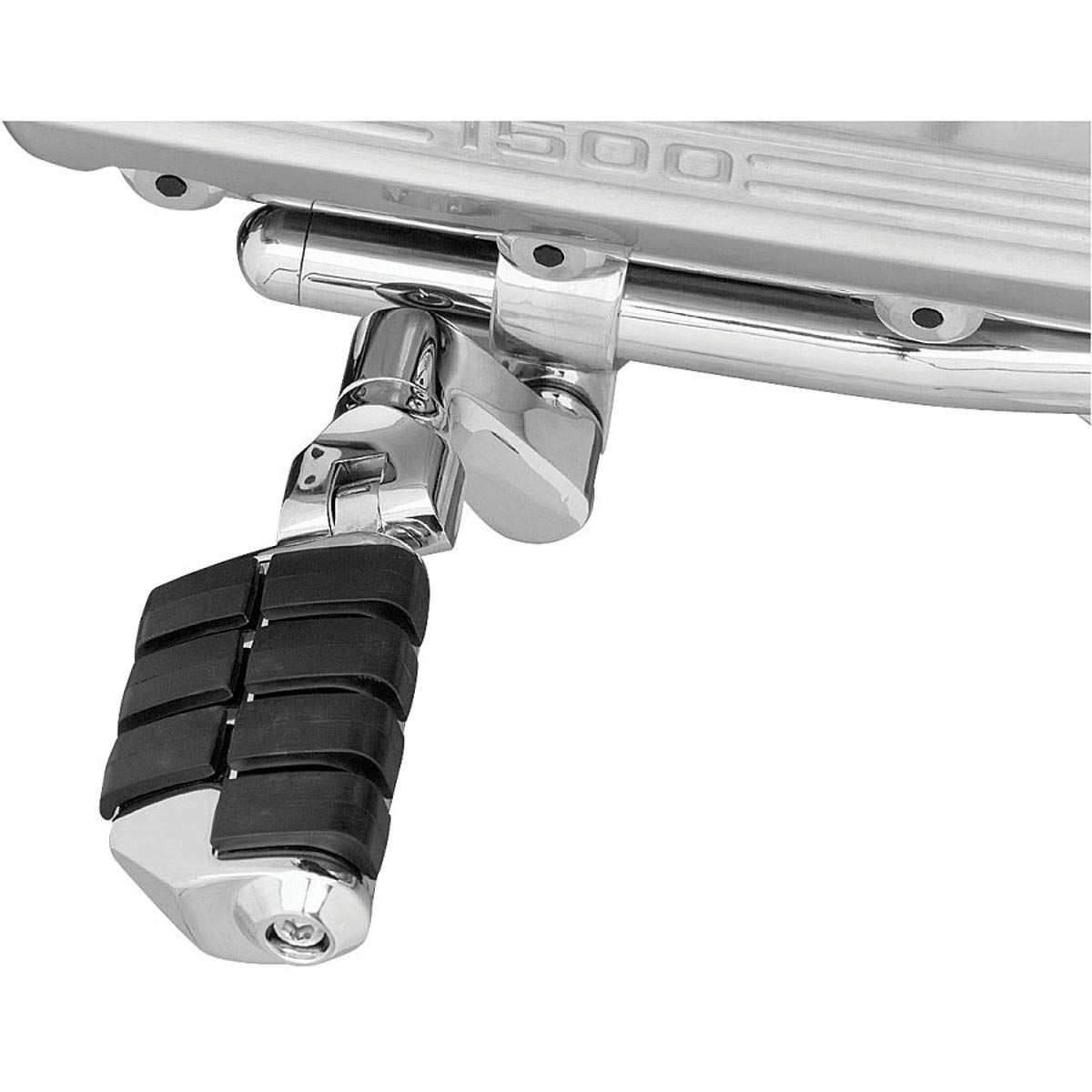 "Upgrade Your Ride: Kuryakyn 7993 Offset Dually ISO Highway Pegs for 1-1/4" Engine Guards - Chrome Finish"