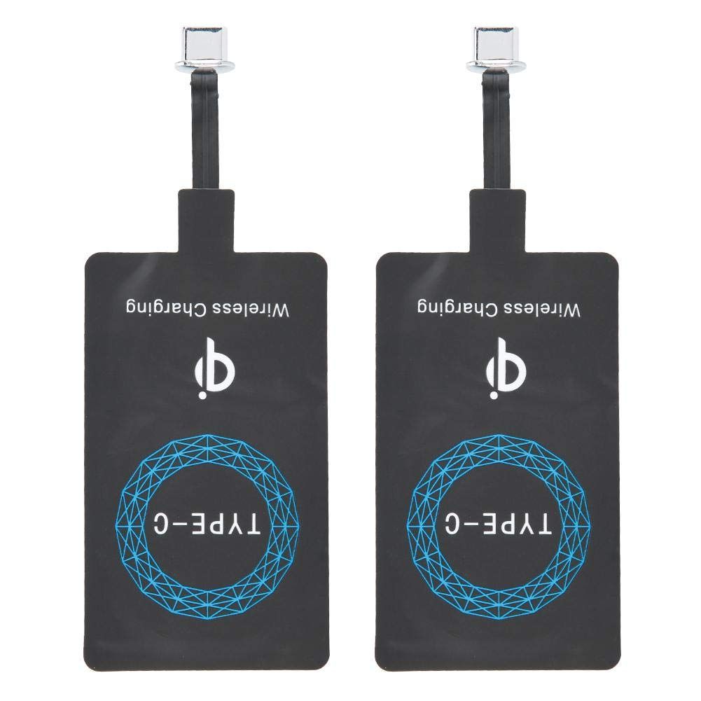 2 PCS Qi Charger Type-C Receiver for Fast Mobile Phone Charging - Universal Compatibility