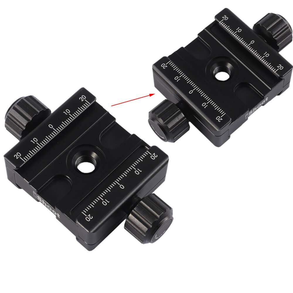 iShoot Metal Double-Sided Clamp IS-SJZ50: Quick Release Plate for ARCA-Swiss Cameras