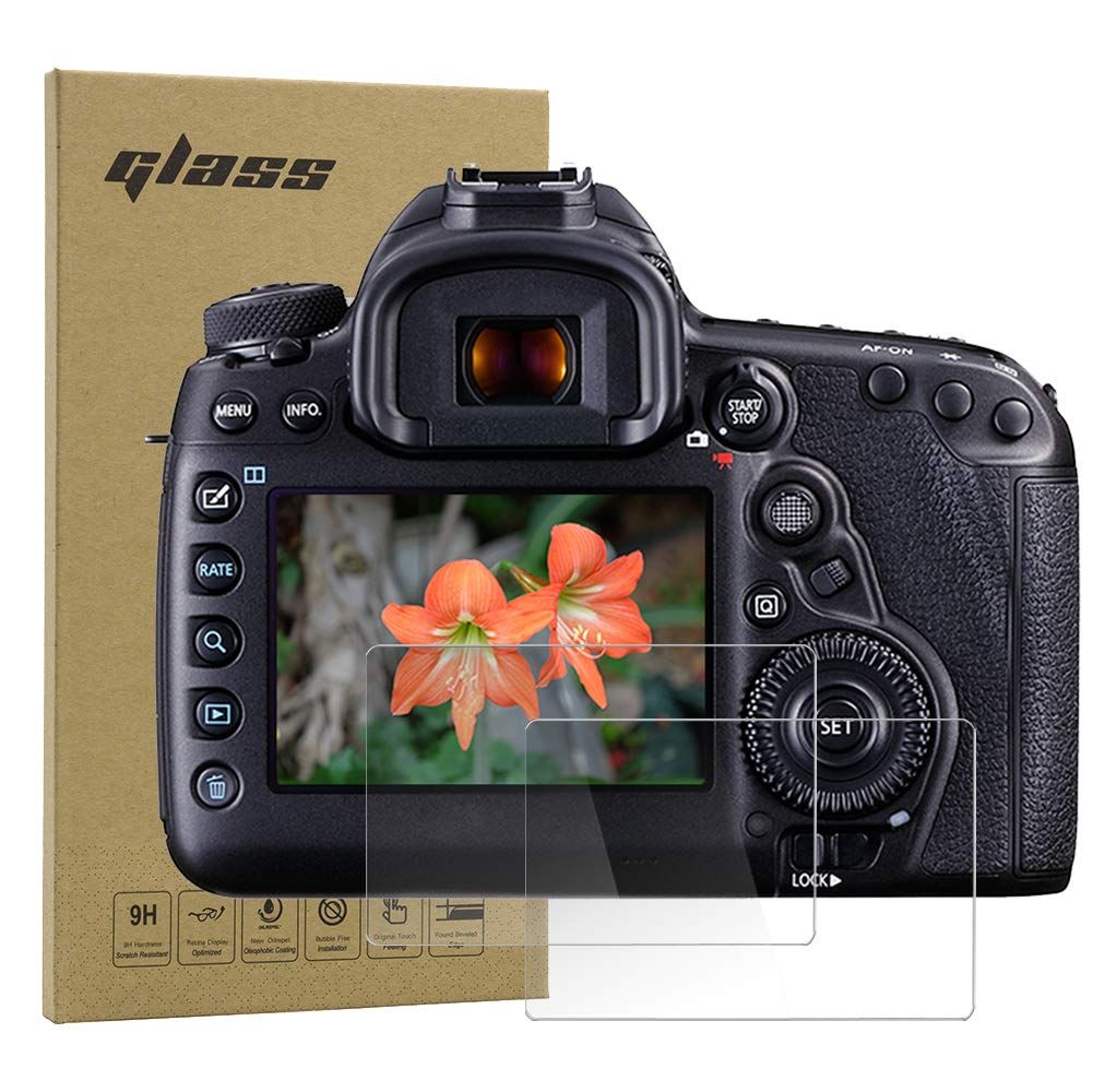 Macolink Tempered Glass Screen Protector for EOS 5D Mark IV/5D4/5DSR - Anti-Scratch LCD Film (2 Pack)