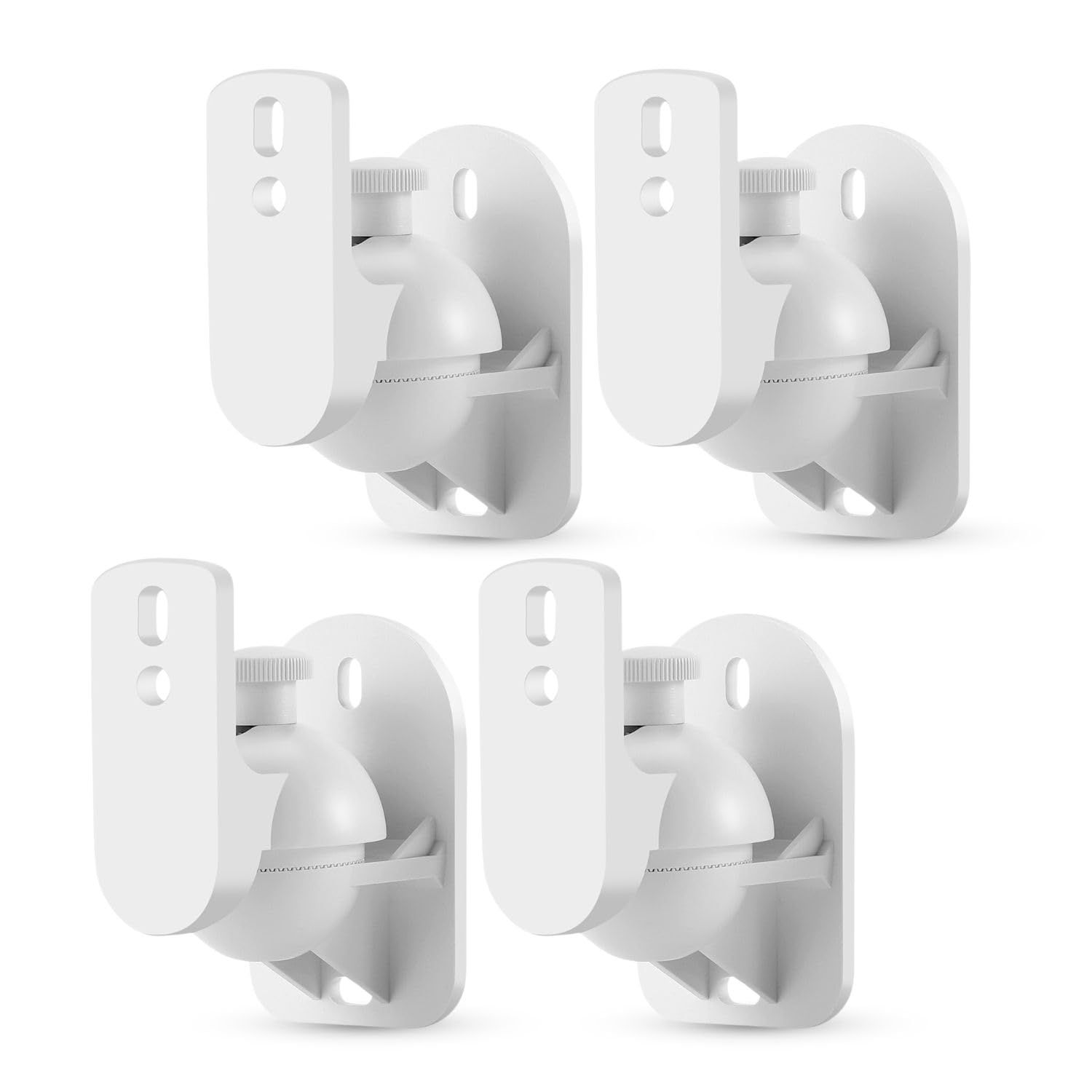 Adjustable TNP Universal Satellite Speaker Wall Mount Bracket - 4 Pack for Home Theater Surround Sound