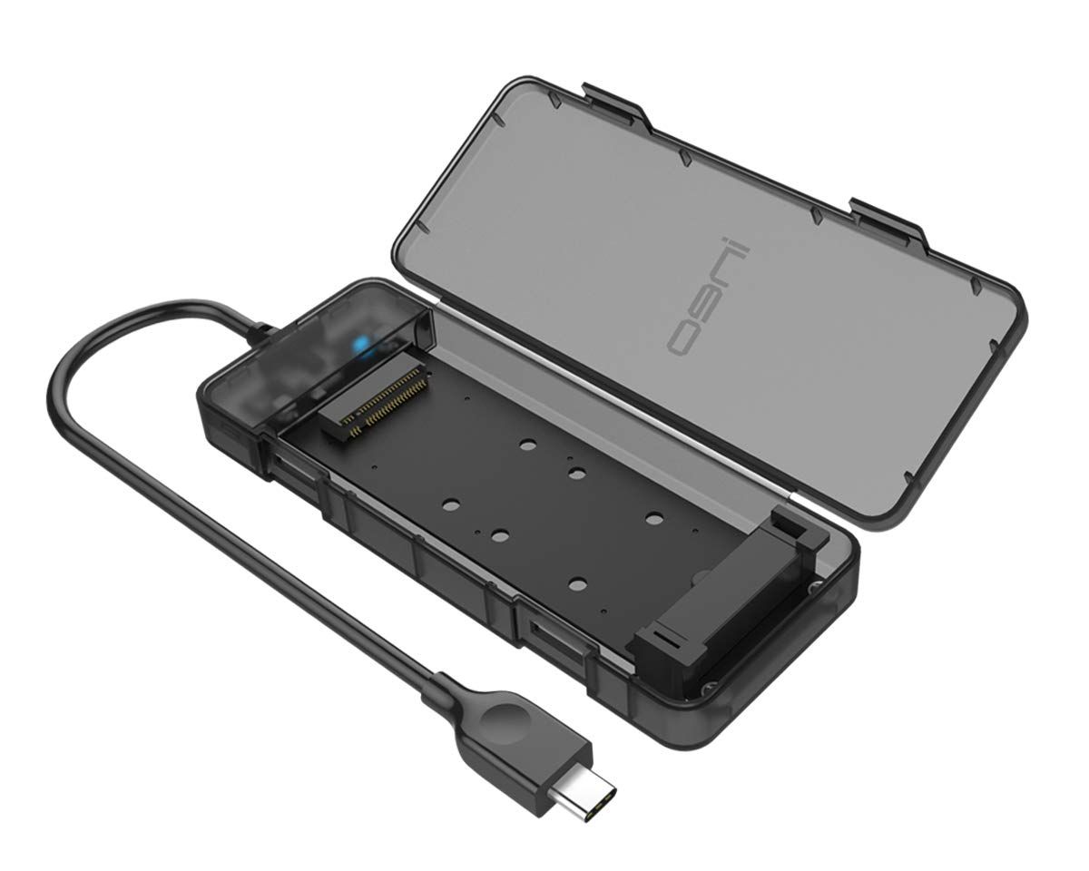 ineo M.2 NVMe SSD Tool-Free Enclosure: USB 3.2 Gen 2 Type C for Fast Data Transfer