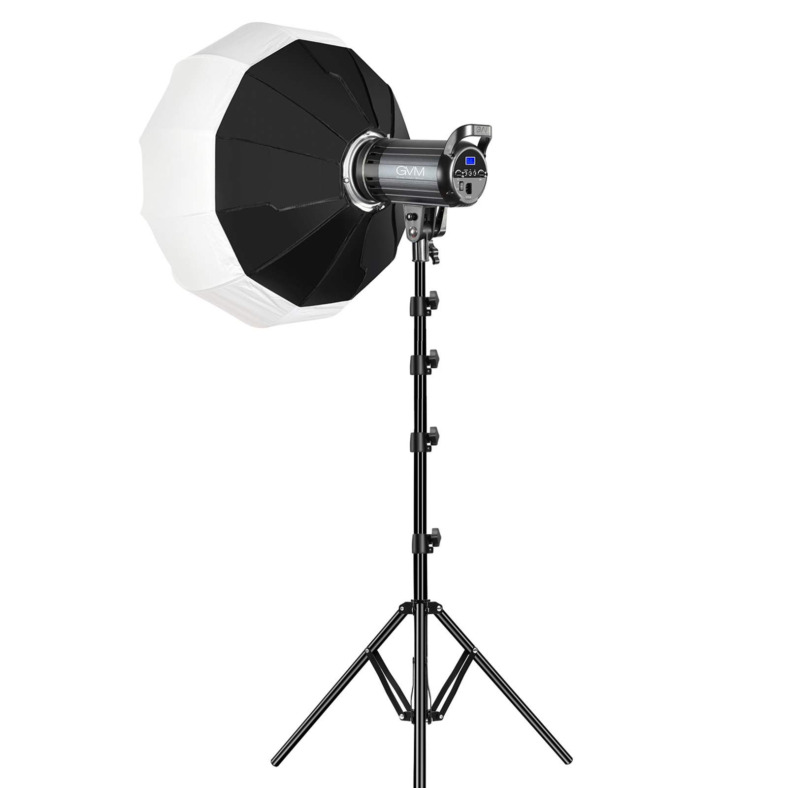 Bi-Color LED Video Light Kit: GVM 100W with APP Control, Softbox & Bowens Mount for YouTube & Outdoor Studio - Dimmable 3200K-5600K